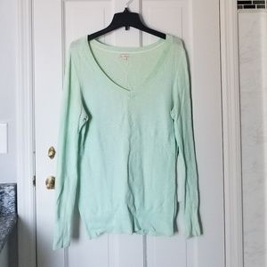 Waffle Stitch V-neck Sweater